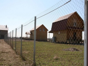 Забор из сетки рабицы в натяг с протяжкой арматуры 150 метров фото в Богородске