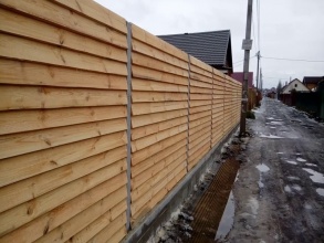 Деревянный забор елочка 150 метров фото в Богородске
